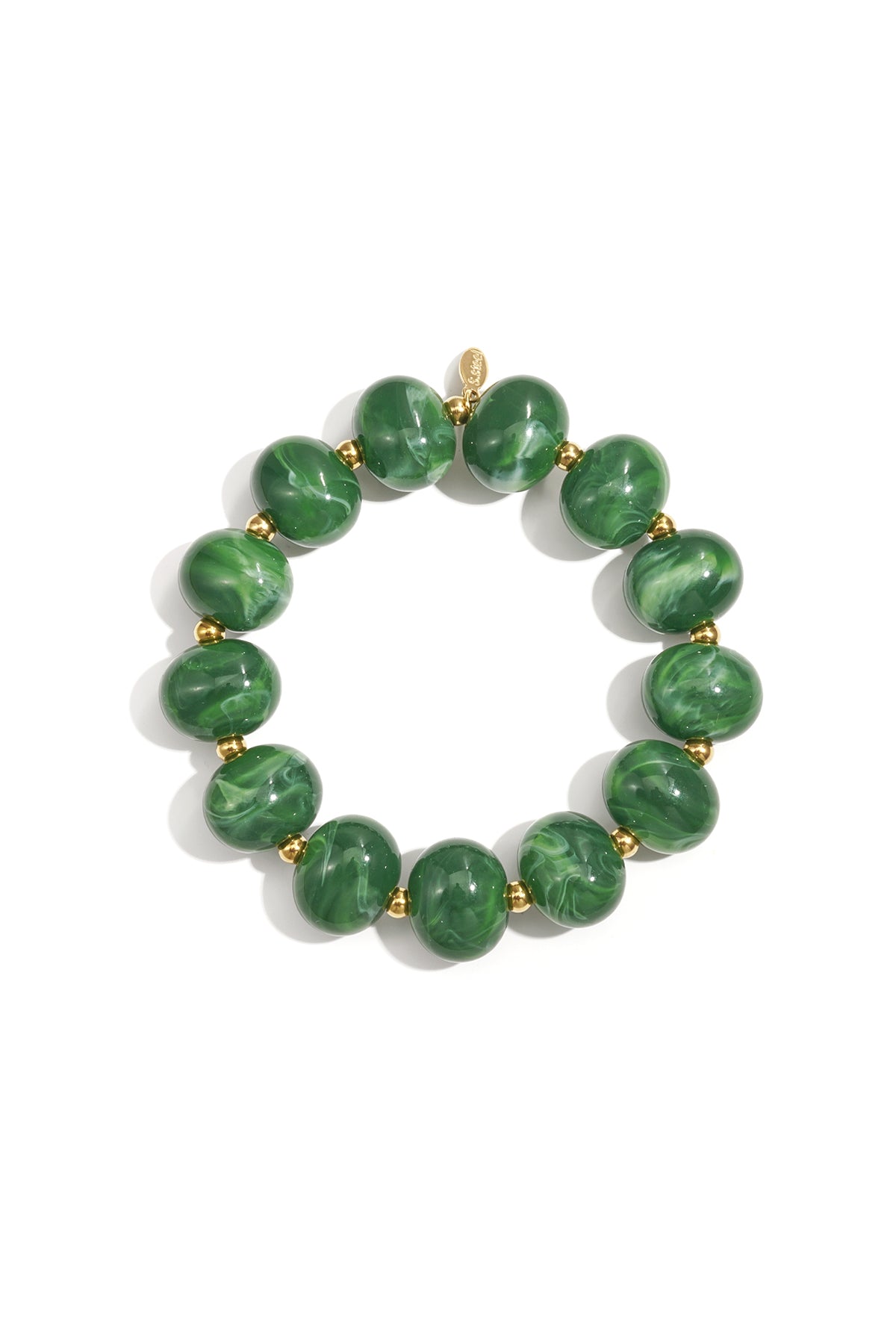 Elastieke kralenarmband met grote kralen