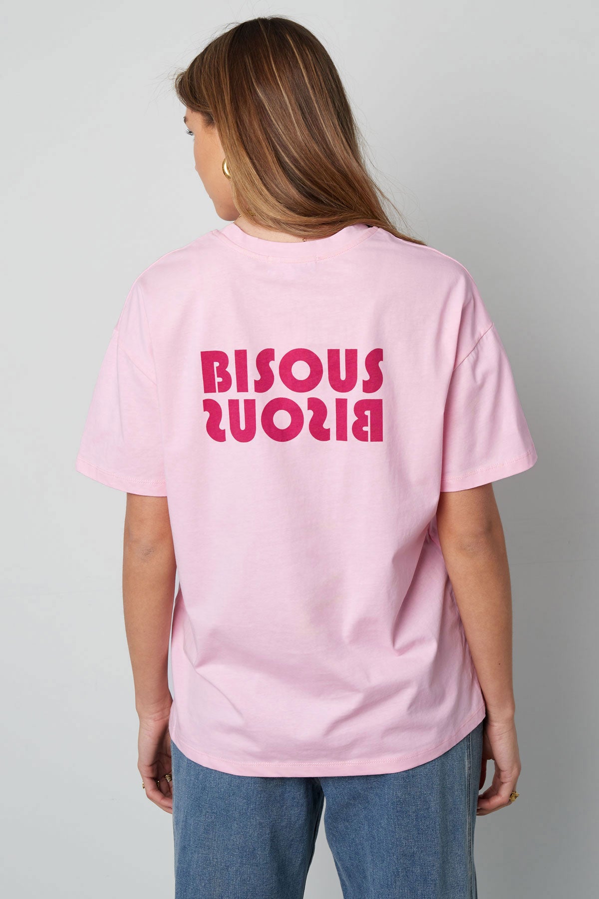Katoen Vrouwen T-shirt Oversized Logo Print