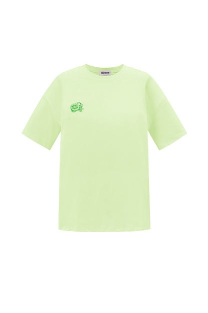 Gebreide Vrouwen T-shirt Casual Botanisch