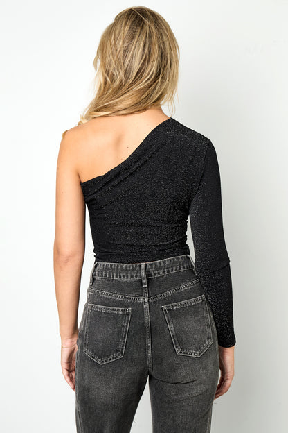 Geweven Polyestervezel Vrouwen Lange Mouw Top Sexy Solide Kleur