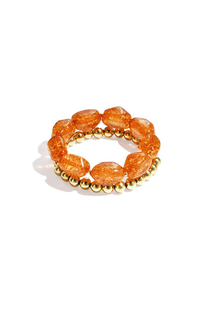 Armbandenset met chunky kralen