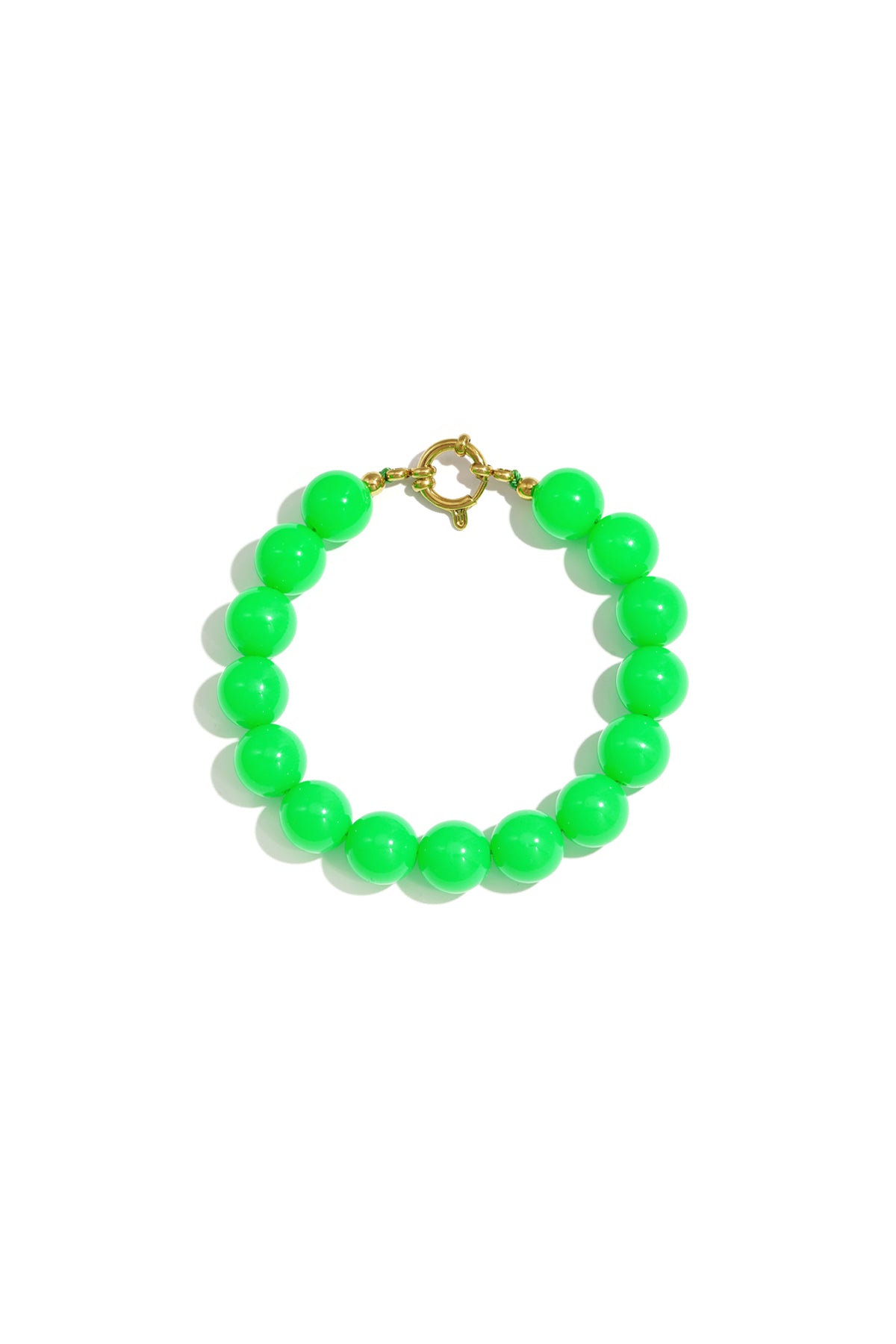 Ketting met medium kralen en frontsluiting-12mm
