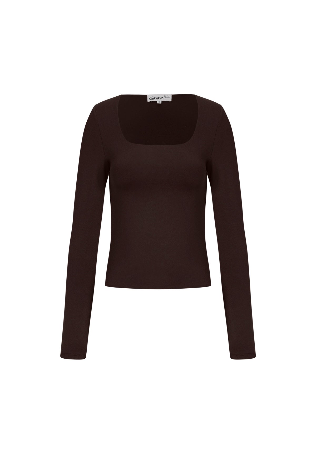 Gebreide Nylon Vrouwen Lange Mouw Top Basis Solide Kleur