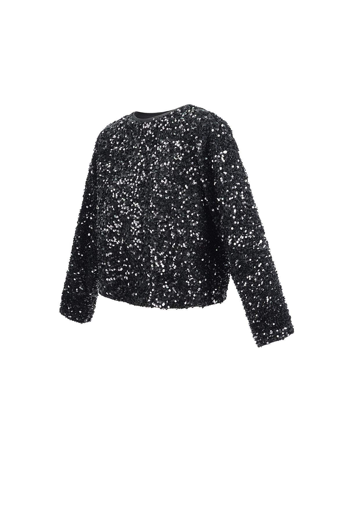 Polyester Lange Mouw Top Geknipt Met Vlinderdetail