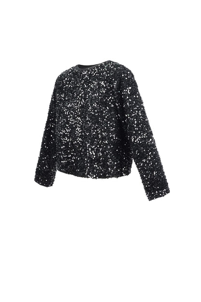 Polyester Lange Mouw Top Geknipt Met Vlinderdetail