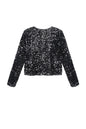 Polyester Lange Mouw Top Geknipt Met Vlinderdetail