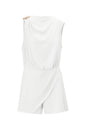 Viscose Vrouwen Mini Jurk Asymmetrisch Gedrapeerd Ontwerp