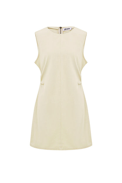 Cotton Vrouwen Mini Jurk Mouwloos Bodycon