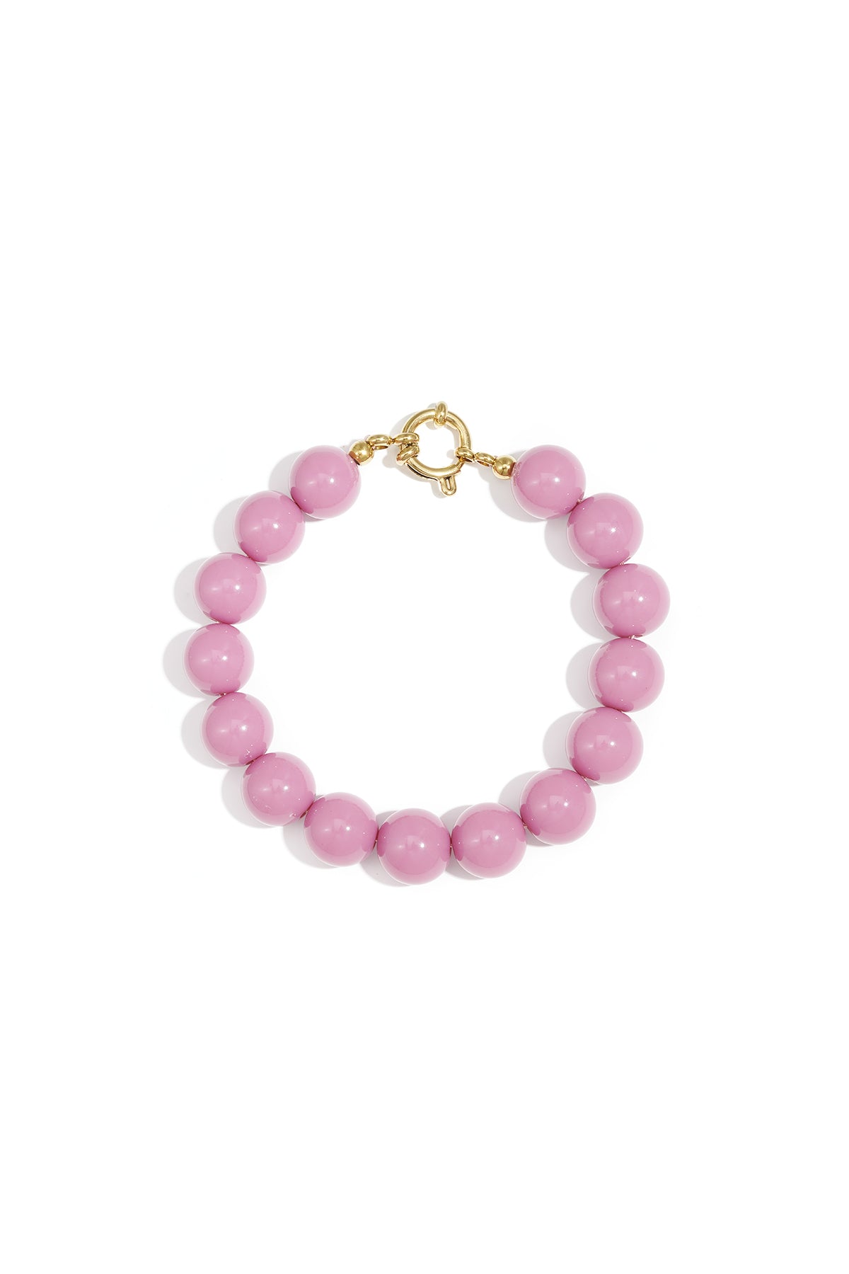 Ketting met medium kralen en frontsluiting-12mm