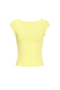 Nylon Gebreide Vrouwen T-shirt Basis Effen Kleur Lente/Zomer