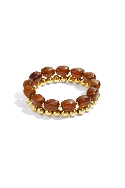 Armbandenset met asymmetrische kralen