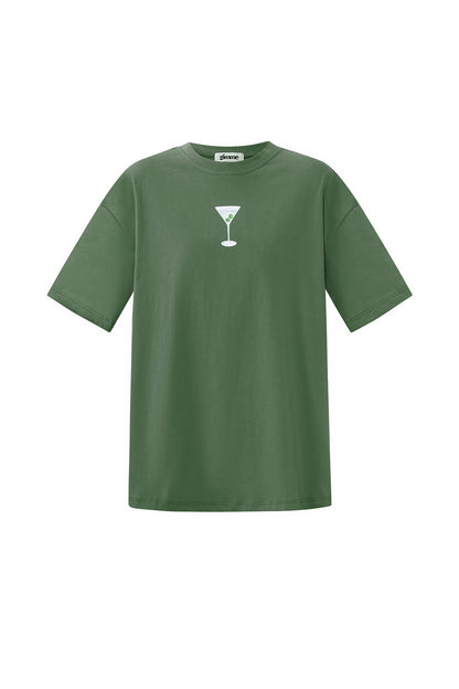 Katoen Gebreide Vrouwen T-shirt Casual Letters