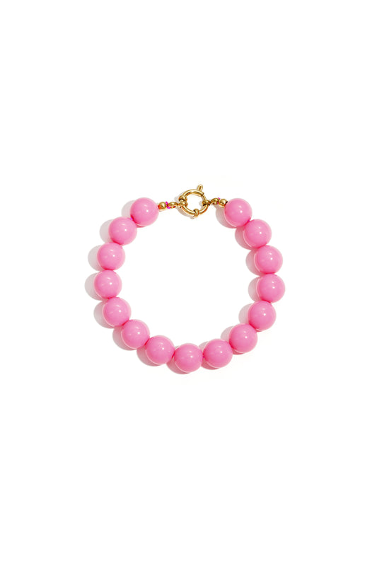 Ketting met medium kralen en frontsluiting-12mm