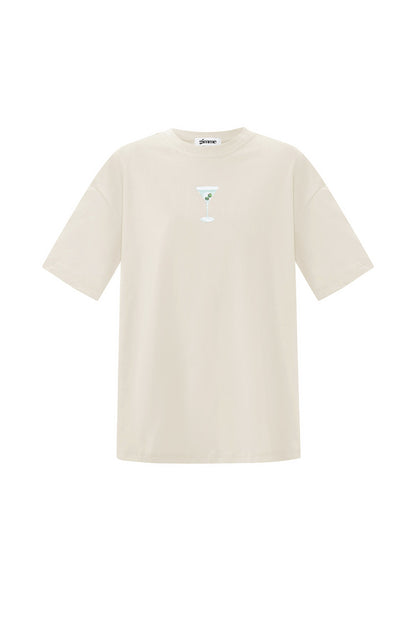 Katoen Gebreide Vrouwen T-shirt Casual Letters