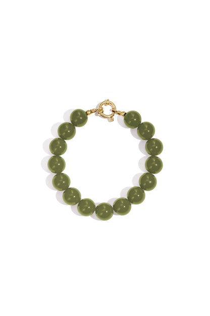 Ketting met medium kralen en frontsluiting-12mm