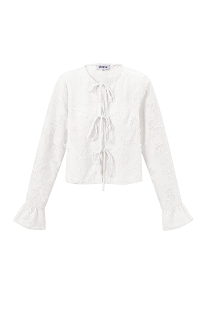 Geweven Polyestervezel Vrouwen Lange Mouwen Tops Elegant Solide Kleur Lente/Zomer