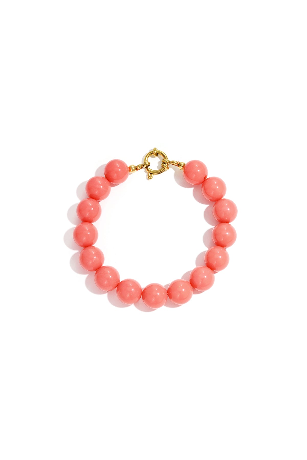 Ketting met medium kralen en frontsluiting-12mm