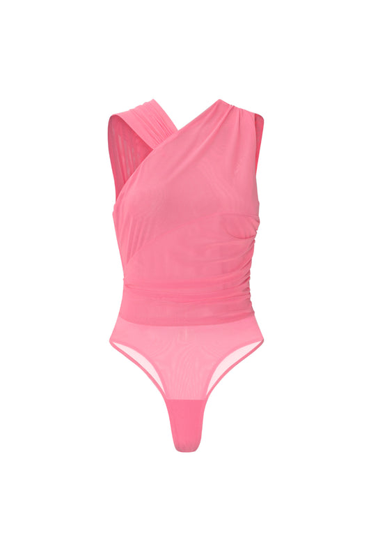 Spandex Bodyshaper Bodysuit Een-Schouder Ontwerp Contour Fit