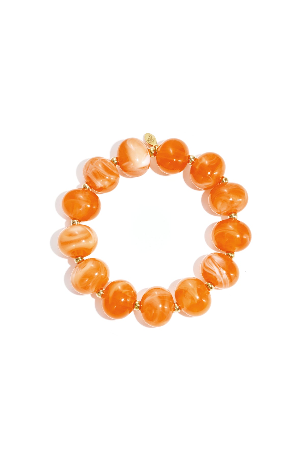 Elastieke kralenarmband met grote kralen